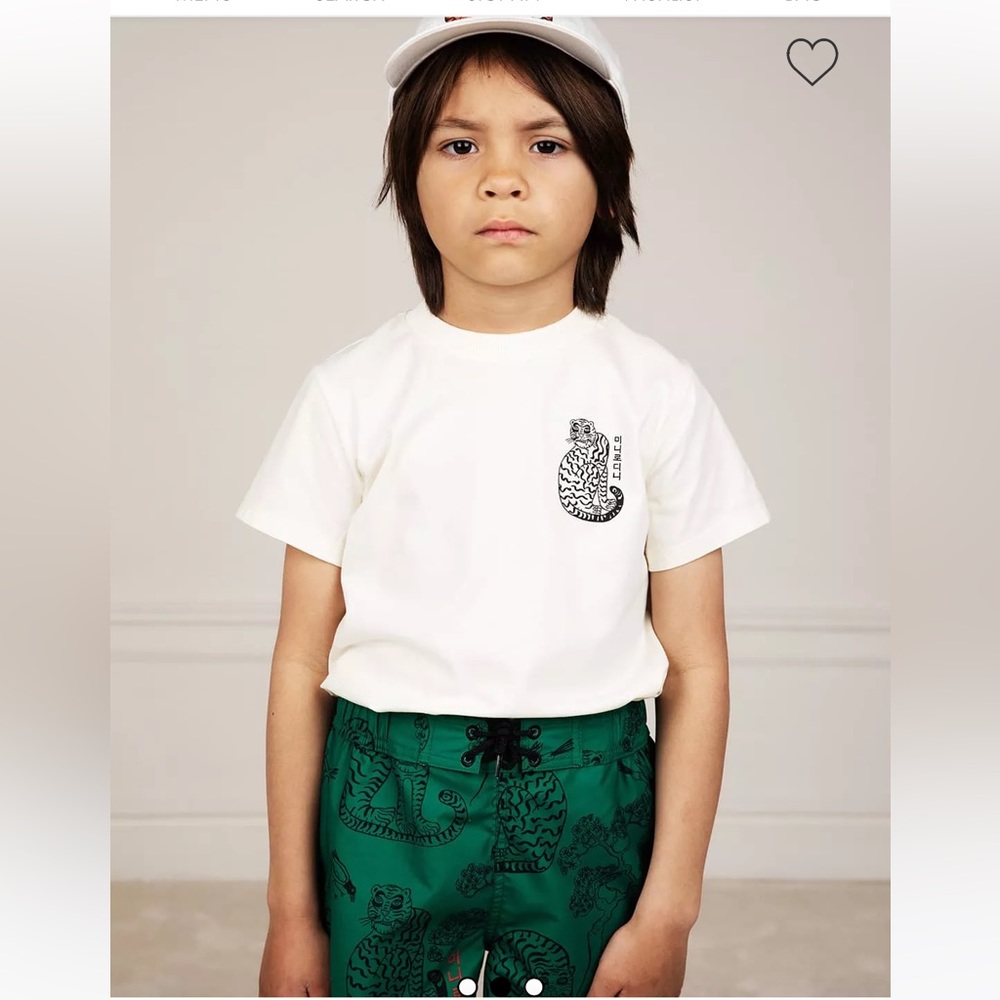 Mini Rodini Tiger T-shirt Yellow size 6-7years